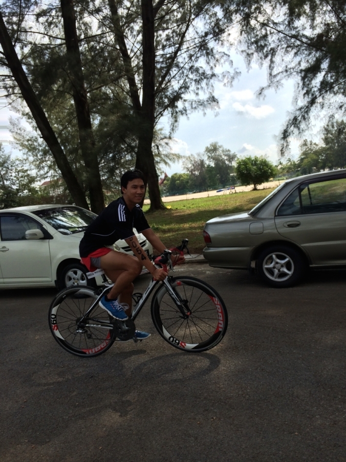 Hariz cycling around Port Dickson